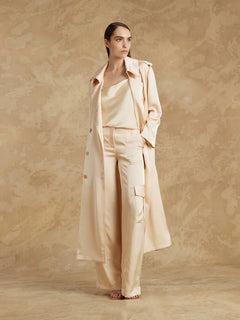 Simona Corsellini Pantalone Cargo in raso
