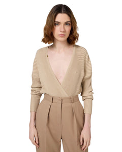 Elisabetta Franchi Maglia body scollo incrociato