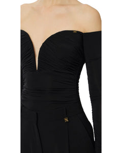 Elisabetta Franchi Body scollo cuore e drappeggi