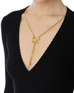Elisabetta Franchi Maglia scollo V con collana