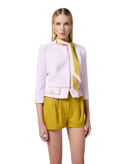 Elisabetta Franchi Giacca in crêpe con foulard