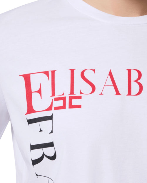 Elisabetta Franchi T-shirt in jersey di cotone con stampa logo