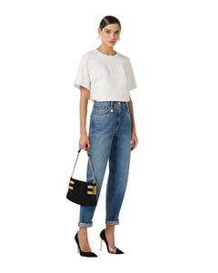 Elisabetta Franchi Jeans ovetto con lucchetto logo