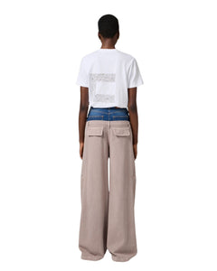 Elisabetta Franchi T-shirt in jersey con ricamo macro logo