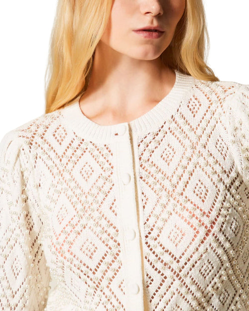 Twinset Cardigan con perle
