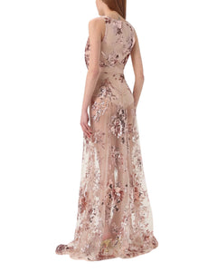 Elisabetta Franchi Abito Red Carpet in tulle e paillettes
