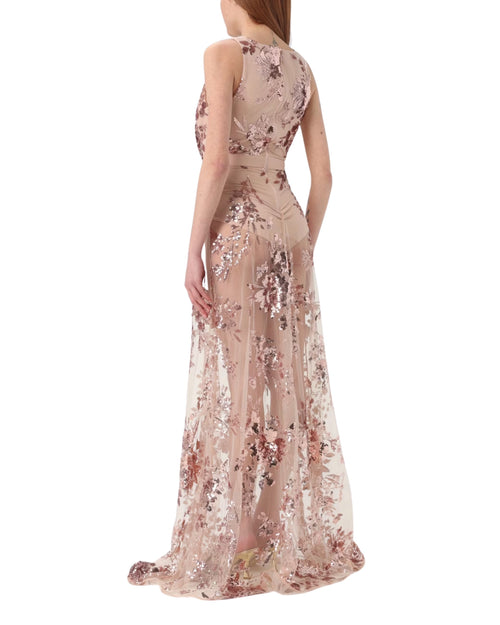 Elisabetta Franchi Abito Red Carpet in tulle e paillettes