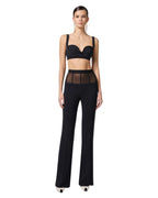 Elisabetta Franchi Pantalone con baschina in tulle