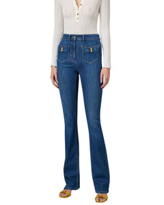 Elisabetta Franchi jeans a palazzo con fiocco