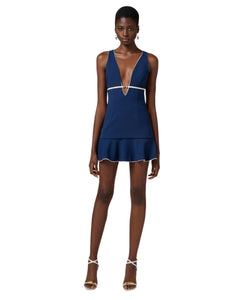 Elisabetta Franchi Abito Mini con gonna a balza
