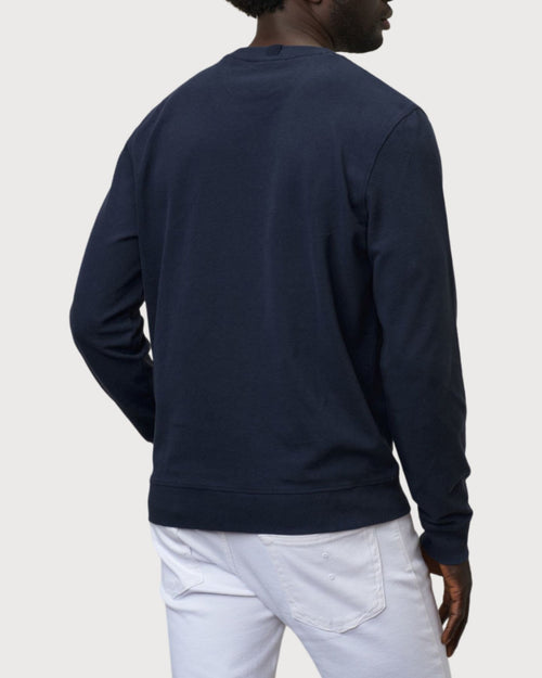 Blauer Felpa Pique Mini Patch Logo