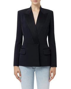 Giacca Elisabetta Franchi doppiopetto rever in raso