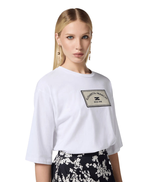 Elisabetta Franchi T-Shirt over in cotone