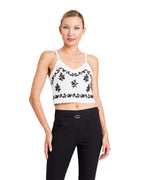 Twinset Top in cotone con ricami