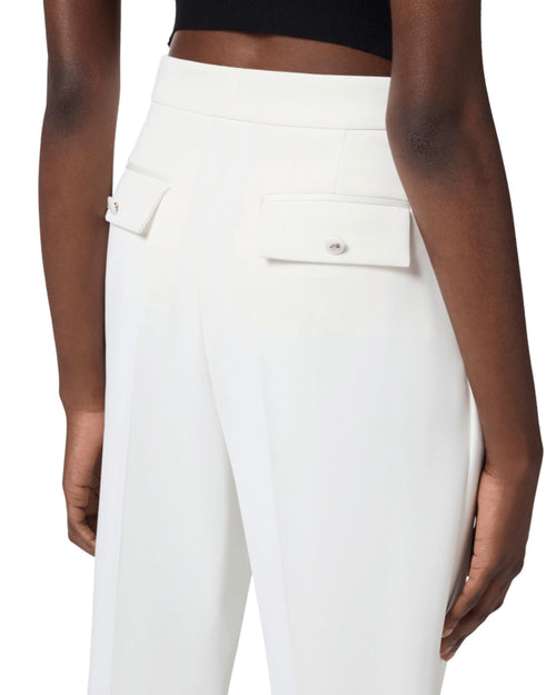 Elisabetta Franchi Pantalone cropped con pinces