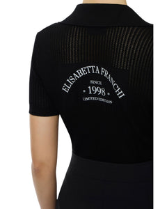 Elisabetta Franchi Polo in maglia con stampa logo