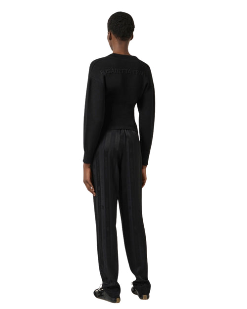Elisabetta Franchi Pantalone logo in satin
