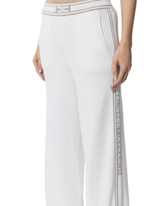 Elisabetta Franchi Pantalone palazzo bande logo