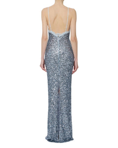 Elisabetta Franchi Abito Red Carpet in Paillettes e Pizzo
