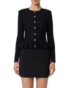 Elisabetta Franchi Giacca in maglia ricamata