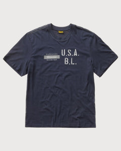 Blauer T-Shirt Girocollo