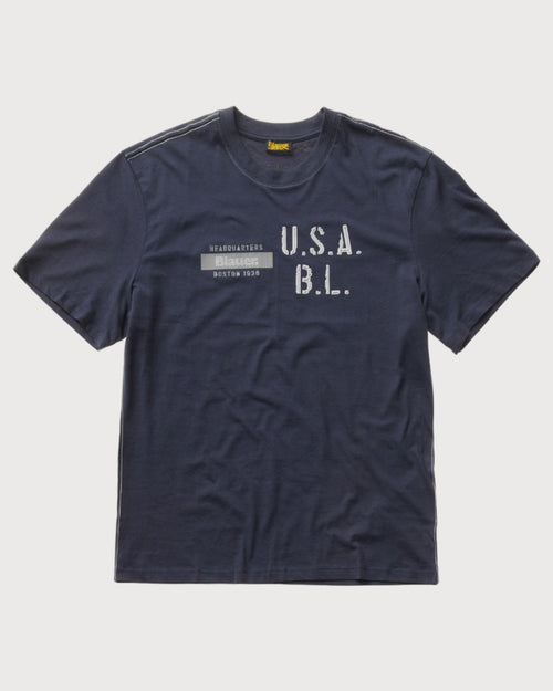 Blauer T-Shirt Girocollo