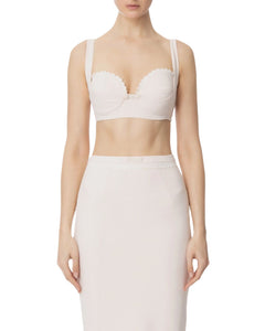 Elisabetta Franchi Top Con coppe in crêpe stretch