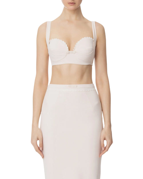 Elisabetta Franchi Top Con coppe in crêpe stretch