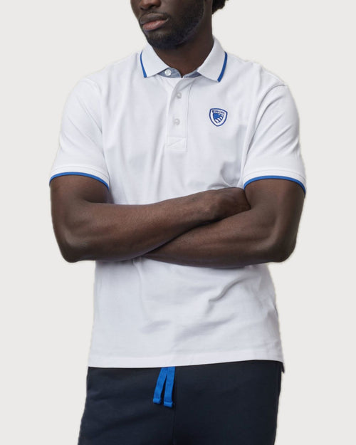 Blauer Polo Scudo Logo