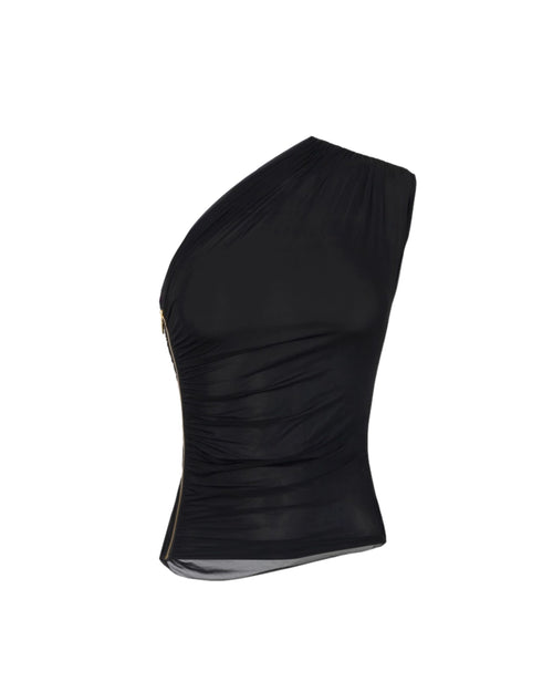 Elisabetta Franchi Top monospalla in jersey
