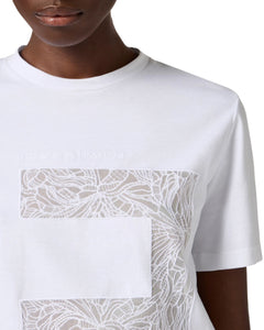 Elisabetta Franchi T-shirt in jersey con ricamo macro logo