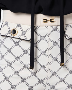 Elisabetta Franchi Pantalone logo in crêpe