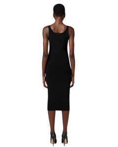 Elisabetta Franchi abito in maglia con inserti in tulle