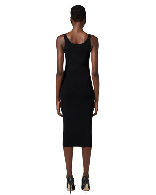 Elisabetta Franchi abito in maglia con inserti in tulle
