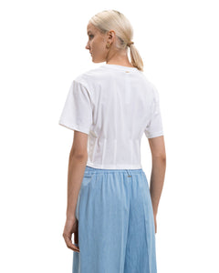 Twinset T-Shirt in cotone effetto corsetto