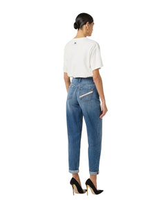 Elisabetta Franchi Jeans ovetto con lucchetto logo