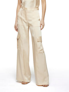Simona Corsellini Pantalone Cargo in raso
