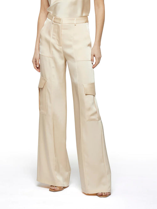 Simona Corsellini Pantalone Cargo in raso