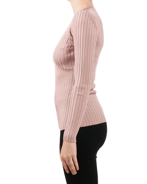 Elisabetta Franchi maglia aderente scollo V a coste