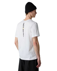 The North Face T-shirt vertical logo in cotone