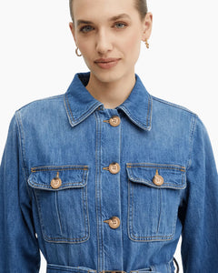 Twinset Giacca Sahariana in denim