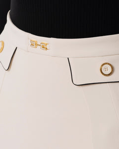 Elisabetta Franchi Minigonna slim con morsetto logo