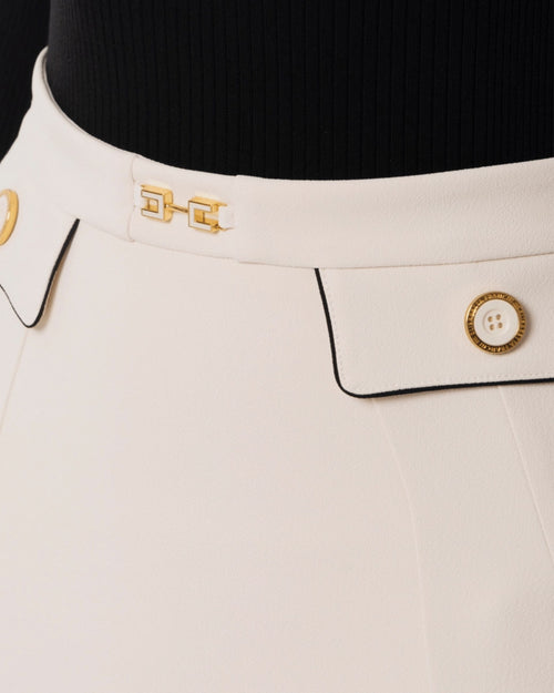 Elisabetta Franchi Minigonna slim con morsetto logo
