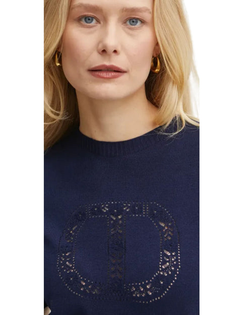 Twinset maglia traforata mezza manica