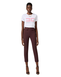 Elisabetta Franchi T-shirt in cotone con stampa logo