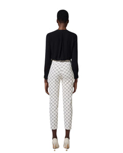 Elisabetta Franchi Pantalone logo in crêpe