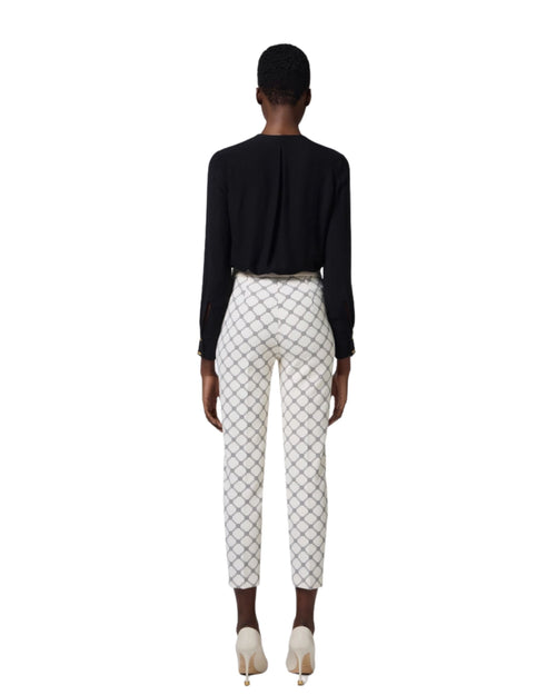 Elisabetta Franchi Pantalone logo in crêpe