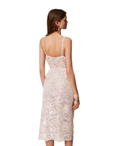 Twinset Abito elegante in pizzo con paillettes