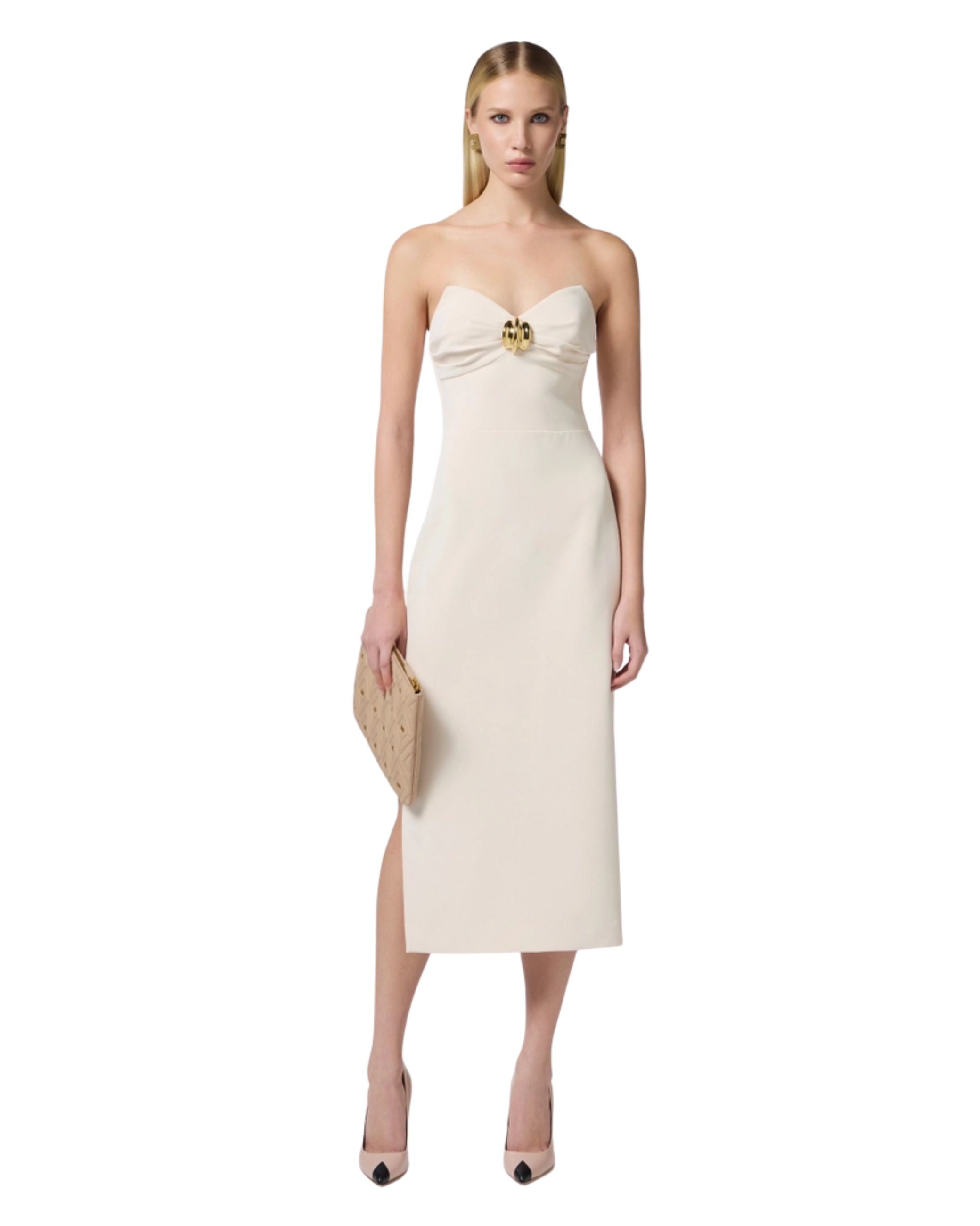 Elisabetta Franchi Abito tubino con applicazione AB76951E2