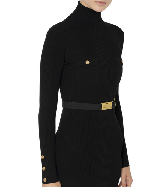 Elisabetta Franchi Abito dolcevita in misto seta